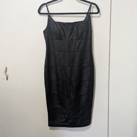 bebe Snake-Embossed Bandage Dress Bodycon Y2K - Picture 1 of 6